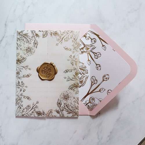 Acrylic Invitation Card Pink Envelope Wedding Invitation Rectangle